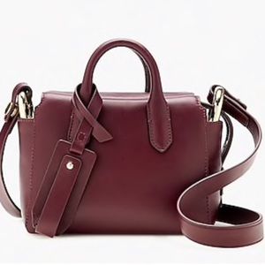 JCREW Maroon/Red Leather Crossbody Bag